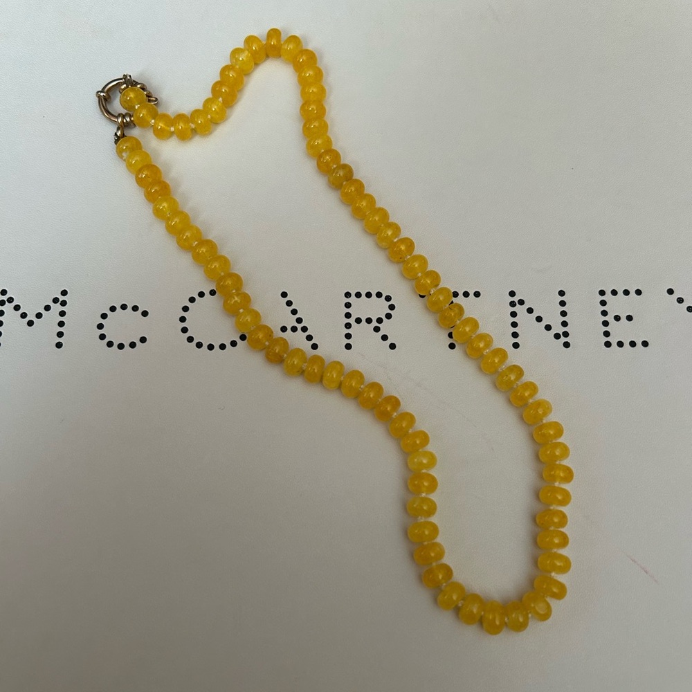 New Yellow Stone Stackable Necklace - image 1